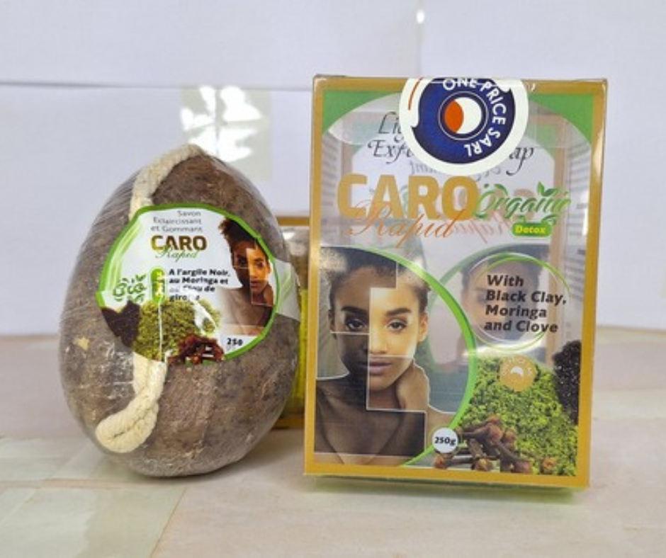 Savon Clarifiant et Gommant Caro Rapid Bio à l Argile Noir, au Moringa et au Clou de Girofle 250g